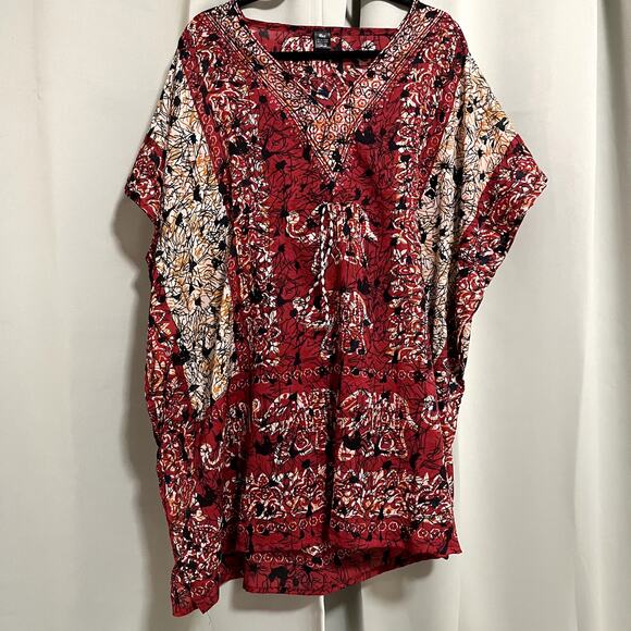 Raj 100% Silk Women's Kaftan Boho Top - one size - Picture 1 of 4